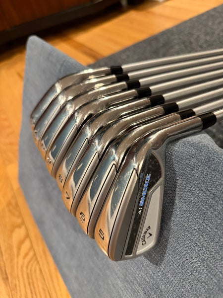 Men's Callaway Paradym AI Smoke Right Handed Iron Set Stiff Flex 8 Pieces Steel Shaft (Used)