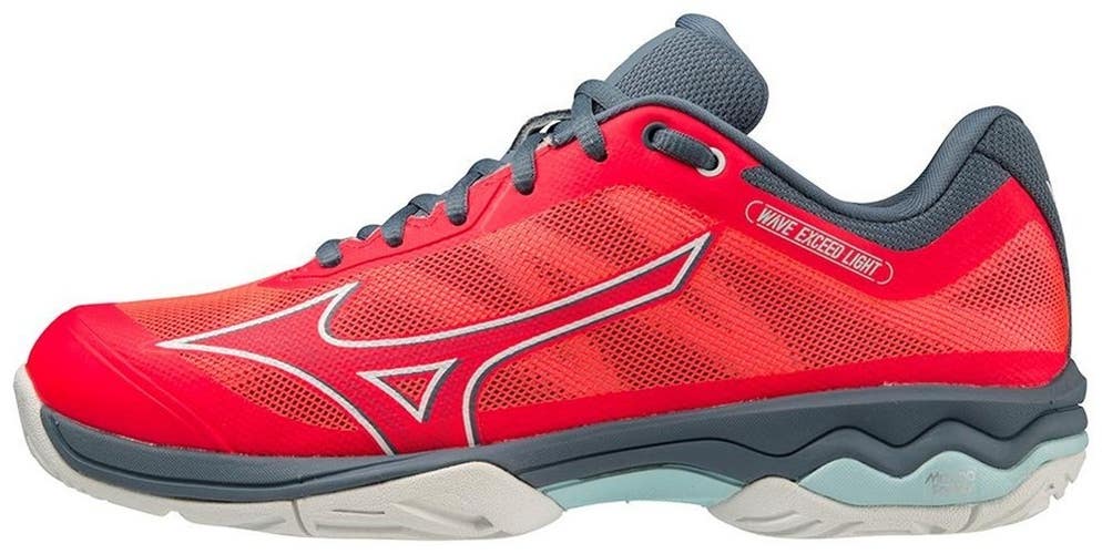 NIB WOMEN'S WAVE EXCEED LIGHT AC TENNIS SHOES (FIERY CORAL/WHITE) #61GA221958