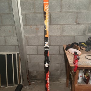 Unisex Rossignol 202 cm SG Racing Skis With Bindings Max Din 18 (Used)