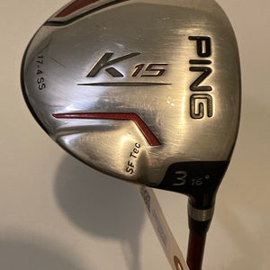 Used Men's Ping K15 Right Handed 3 Wood | Regular Flex | TFC 149 Graphite Shaft