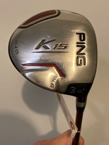 Used Men's Ping K15 Right Handed 3 Wood | Regular Flex | TFC 149 Graphite Shaft