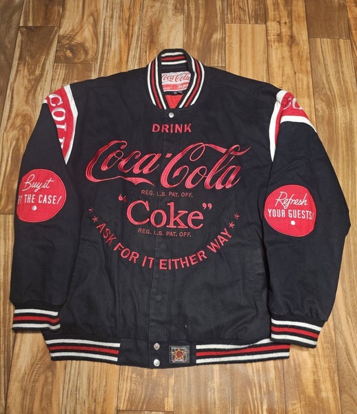 Vintage Coca Cola Coke Soda JH Design Promo Button Jacket Size XXL 2XL