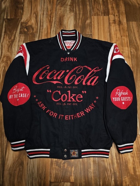 Vintage Coca Cola JH Design Soda Promo Embroidered Jacket Coat Size L/XL
