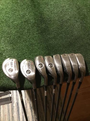 Adams Idea Tech OS Hybrids/Irons Set (4H, 5H, 6-PW-SW) Seniors Lite 55g Graphite