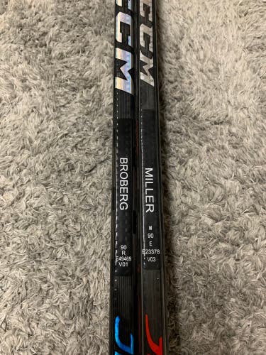 CCM Jetspeed FT7/FT3 Pro 90 flex Left-Handed Pro Stock Hockey Sticks - 2 Pack Deal