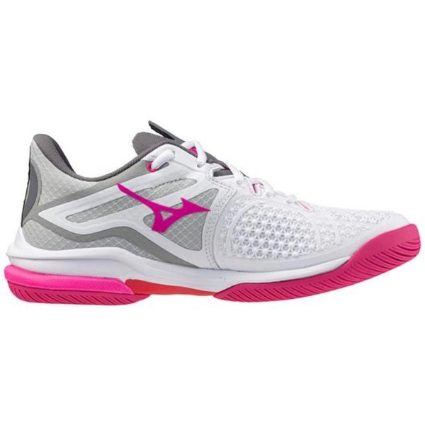 NIB WOMEN'S WAVE EXCEED TOUR 6 AC TENNIS SHOES (WHITE/RADIANT RED) #61GA247158