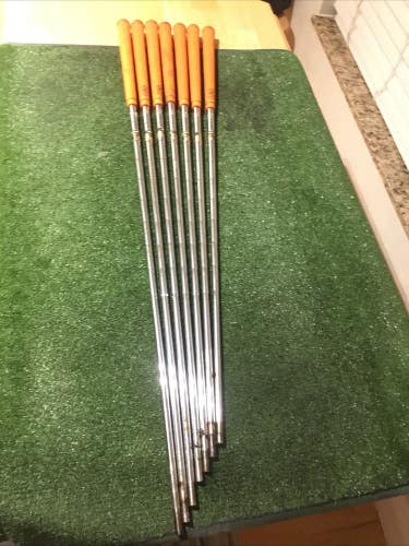 Set Of 7 True Temper Dynamic Gold Stiff S300 Steel Irons Shafts 34 5/8-38 1/8