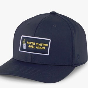 NEW Puma Never Playing Golf Again Navy Blazer/White Glow Snapback Golf Hat/Cap