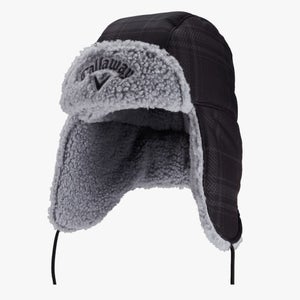 Callaway Thermal Bomber Hat (Black Plaid, One Size) 2023 Golf Cap NEW