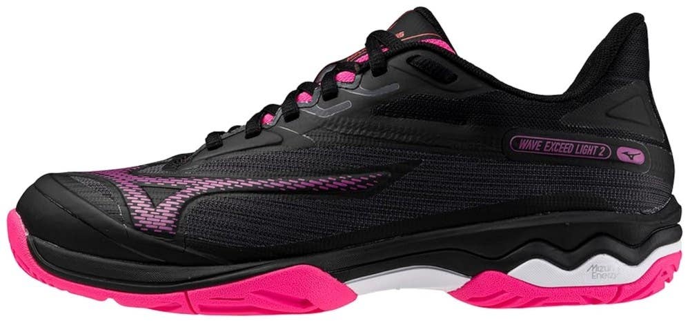 *NIB* WOMEN'S MIZUNO WAVE EXCEED TOUR 5 AC TENNIS SHOES (BLK/PINK TET) SZ 7