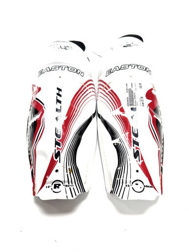 Used Easton STEALTH Junior Shin Guards White 12" 11860-C000299290