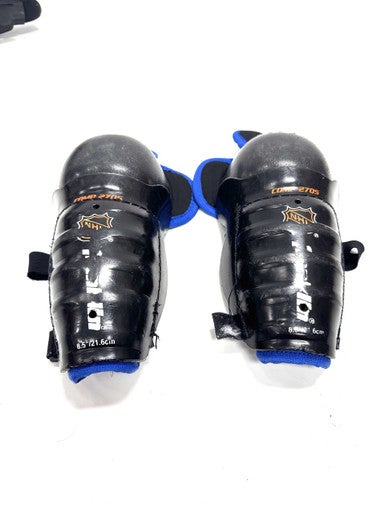 Used Franklin NHL Junior Shin Guards Black 8 1/2" 11860-C000299288