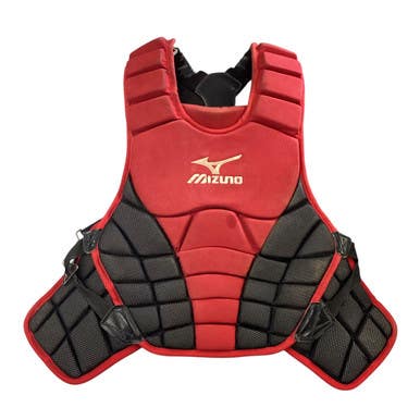 Used Mizuno ADULT FAST PITCH CHEST PROTECTOR Catchers Chest Protector Red Adult 11760-S000083061