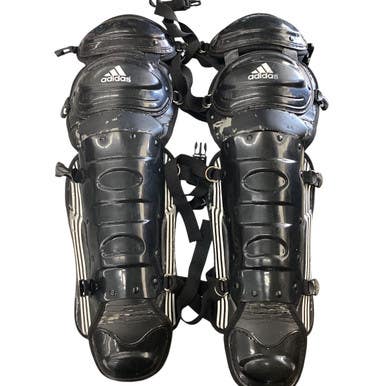 Used Adidas LEG GUARDS Catchers Leg Guards Black Adult 11760-S000083059