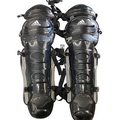 Used Adidas LEG GUARDS Catchers Leg Guards Black Adult 11760-S000083059