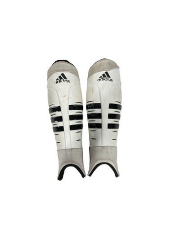 Used Adidas Soccer Shin Guards Adult White MD 11847-S000030123