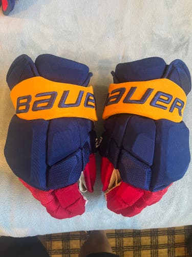 BAUER 2S PRO STOCK GLOVES DEVILS REVERSE RETRO 13”