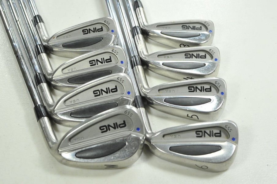 Ping S59 3-W Iron Set X-Stiff Flex Blue Dot Right Steel # 203652
