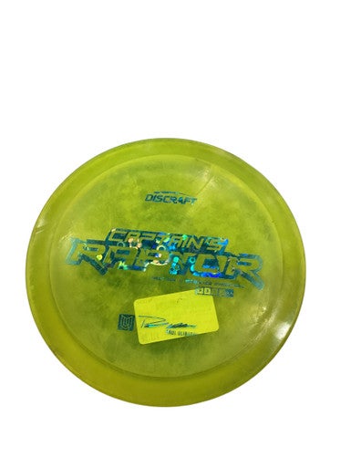 Used Discraft CAPTAIN RAPTOR Disc Golf Driver Yellow 11884-S000054074