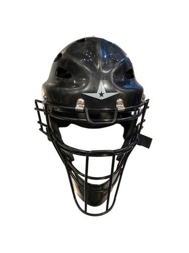 Used All-Star BLACK CATCHERS HELMET Catchers Helmet w/Mask Black MD 11884-S000054016