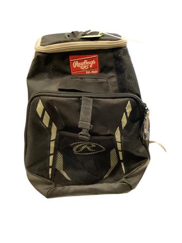 Used Rawlings BLK BACKPACK BB/SB Player Backpack Black 11884-S000054021