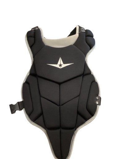 Used All-Star BLACK CHEST PROTECTOR Catchers Chest Protector Black Intermed 11884-S000054013