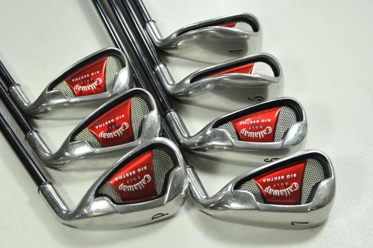 Callaway Big Bertha 2008 4-PW Iron Set Senior Flex RH 65g Graphite #204082