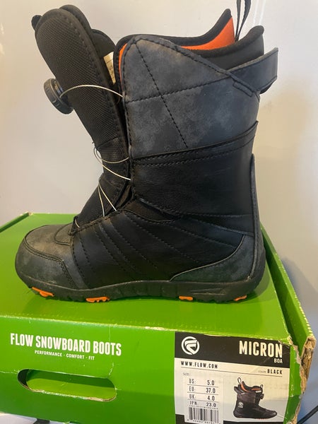 Flow Micron Snowboard Boots -  Used - BOA,  Size M 5.0 Black