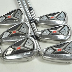 Callaway X Hot Pro 5-PW Iron Set Stiff Flex Right KBS Tour Steel # 203550