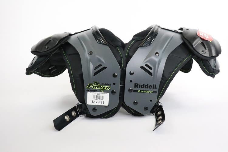Riddell Power Amp Football Shoulder Pads w/ Backplate Adult  XS / NEW