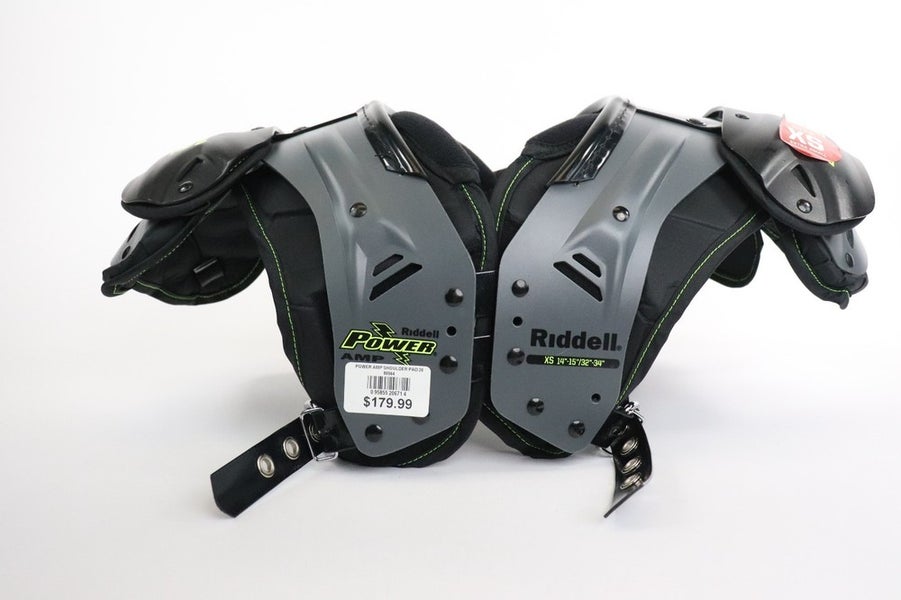 Riddell Power Amp Football Shoulder Pads w/ Backplate Adult  XS / NEW