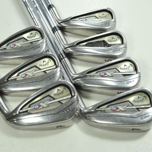 Callaway XR Pro 4-PW Iron Set Stiff Flex Right KBS Tour-V 90 Steel # 204024