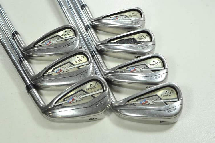 Callaway XR Pro 4-PW Iron Set Stiff Flex Right KBS Tour-V 90 Steel # 204024