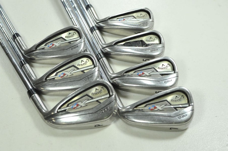 Callaway XR Pro 4-PW Iron Set Stiff Flex Right KBS Tour-V 90 Steel # 204024