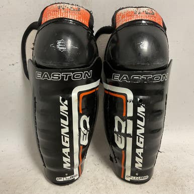 Used Easton EQ MAGNUM Youth Shin Guards Black And Orange 9" 11855-S000192570