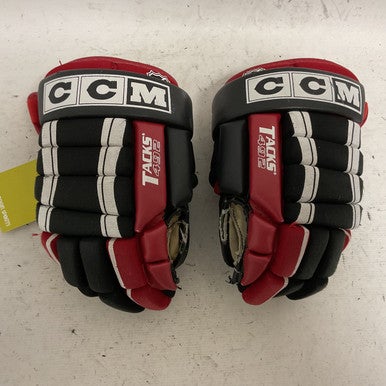 Used CCM TACKS 492 Junior Gloves Black And Red 11" 11855-S000192560