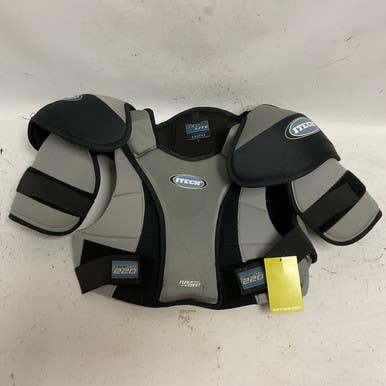 Used Itech TECHLITE 220 Senior Shoulder Pads Black And Grey LG 11855-S000192514
