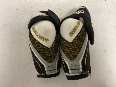 Used Bauer SUPREME 190 Junior Elbow Pads White/Black/Yellow SM 11855-S000192359