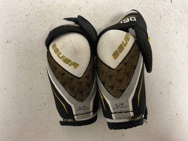 Used Bauer SUPREME 190 Junior Elbow Pads White/Black/Yellow SM 11855-S000192359