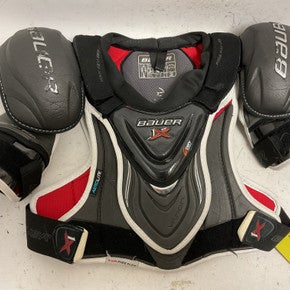 Used Bauer VAPOR 1X Junior Shoulder Pads Black And Red MD 11855-S000192357