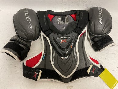 Used Bauer VAPOR 1X Junior Shoulder Pads Black And Red MD 11855-S000192357