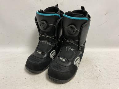 Used Flow RIVAL JR BOA Boys Snowboard Boots Black Junior 05 11855-S000192288