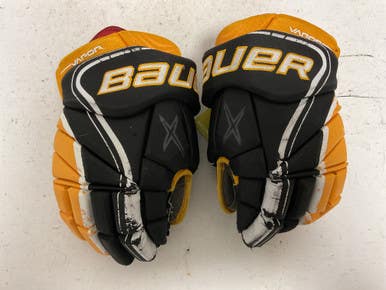 Used Bauer VAPOR XLTX PRO Senior Gloves White/Black/Yellow 14" 11855-S000192261