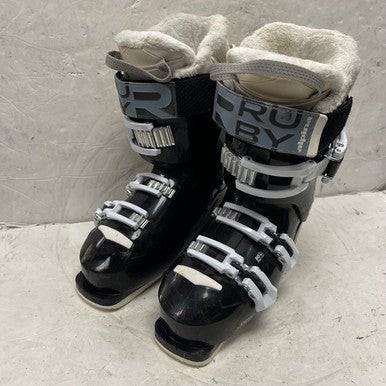 Used Alpina RUBY 60 Womens DH Ski Boot Black 245 MP - M06.5 - W07.5 11855-S000192247