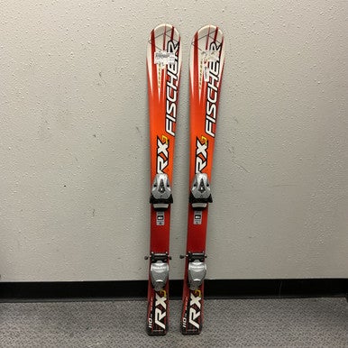 Used Fischer RXJ Boys DH Ski/Binding Red 110 cm 11855-S000192251