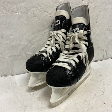 Used CCM CHAMPION 90 Junior Hockey Skate Black And White Junior 03 11855-S000192243
