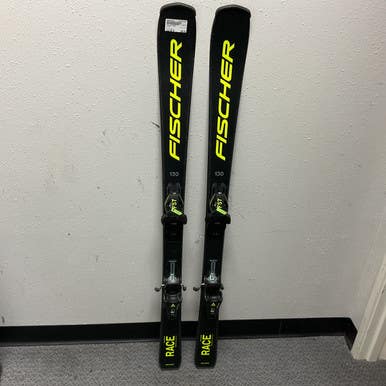 Used Fischer RACE Boys DH Ski/Binding Black 130 cm 11855-S000192239
