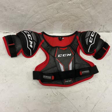 Used CCM JETSPEED FT350 Youth Shoulder Pads Black And Red LG 11855-S000192232
