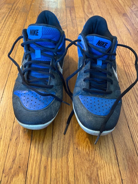 Blue Men's Size M 8.0 (W 9.0) Adult Nike Low Top Molded Cleats (Used)