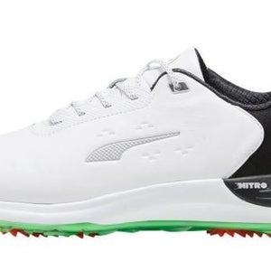 PUMA Phantomcat Nitro Mens Golf Shoes Size 11 Medium Color: White/Black/Green